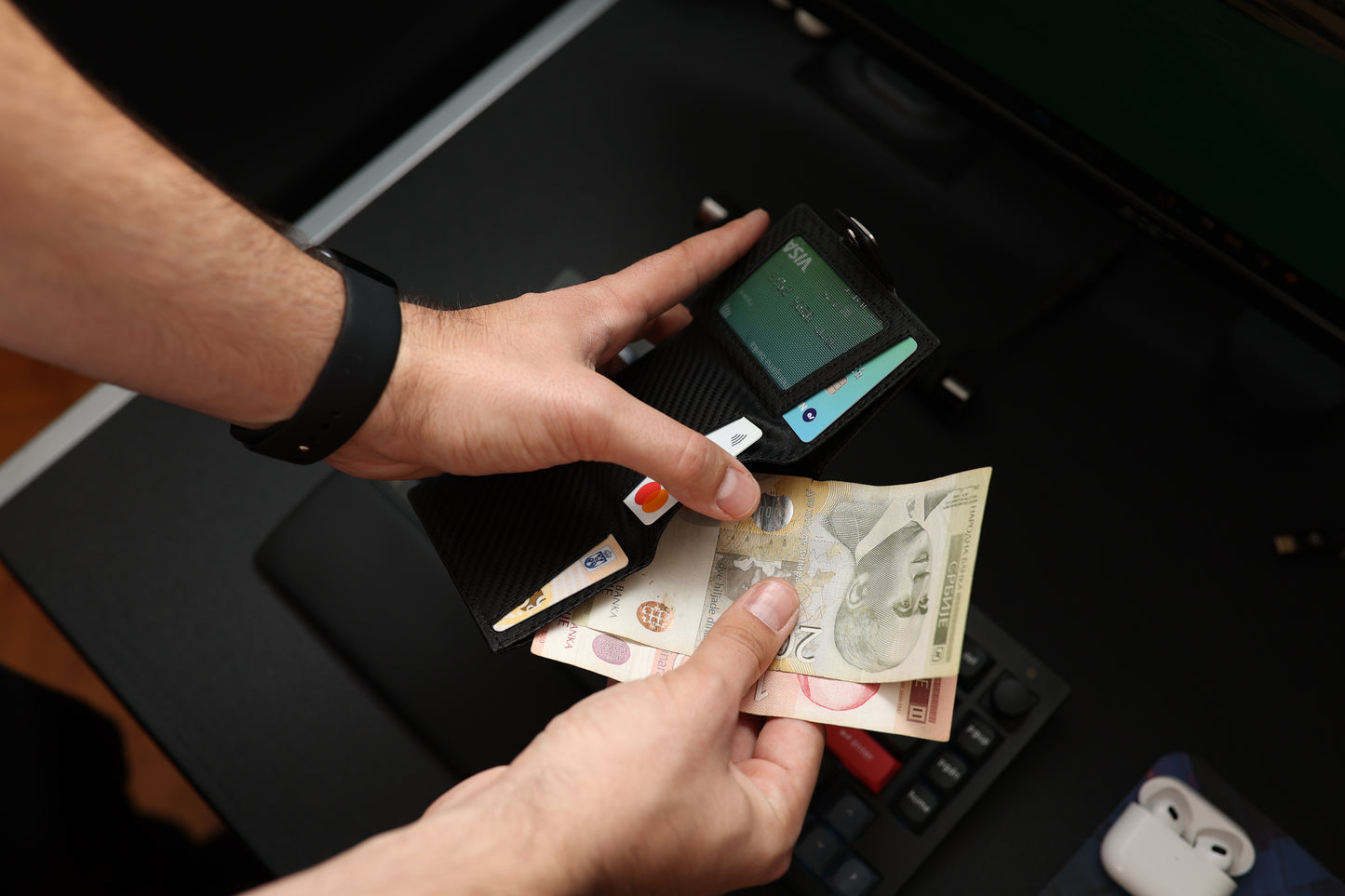 Novčanik slim KARBON